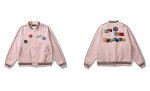 画像4: it's suck wild world emblem BASEBALL JACKET baseball uniform jacket blouson  ユニセックス 男女兼用  it's suck wild worldロゴ&フラワー エンブレム  ヒップホップ スタジアムジャンパー スタジャン MA-1 ボンバー ジャケット ブルゾン (4)