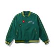 画像11: it's suck wild world emblem BASEBALL JACKET baseball uniform jacket blouson  ユニセックス 男女兼用  it's suck wild worldロゴ&フラワー エンブレム  ヒップホップ スタジアムジャンパー スタジャン MA-1 ボンバー ジャケット ブルゾン (11)