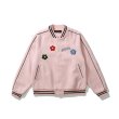 画像10: it's suck wild world emblem BASEBALL JACKET baseball uniform jacket blouson  ユニセックス 男女兼用  it's suck wild worldロゴ&フラワー エンブレム  ヒップホップ スタジアムジャンパー スタジャン MA-1 ボンバー ジャケット ブルゾン (10)