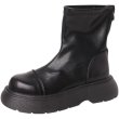 画像1:  women's Chunky sole short leather boots Martin boots　レザーチャンキーソールブーツ  マーティンブーツ (1)