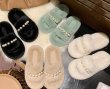 画像6: Fur sandals with pearl slippers　パール付きファーサンダル スリッパ (6)