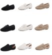 画像2: women'sFur slip-on pumps shoes  　ファー ベーシック ローファー パンプスシューズ　 (2)