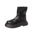 画像7:  women's Chunky sole short leather boots Martin boots　レザーチャンキーソールブーツ  マーティンブーツ (7)