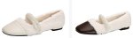 画像2: women's Lamb fur & pearl strap flat pumps 　ファー&パールストラップ フラットパンプス シューズ　 (2)