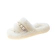 画像4: Fur sandals with pearl slippers　パール付きファーサンダル スリッパ (4)