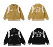 画像5: Corduroy 23 logo embroidery  BASEBALL JACKET baseball uniform jacket blouson  ユニセックス 男女兼用 コーデュロイ 23ロゴ エンブレム  ヒップホップ スタジアムジャンパー スタジャン MA-1 ボンバー ジャケット ブルゾン (5)