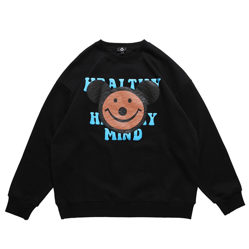 画像2: Unisex  Smile bear sweater　男女兼用 ユニセックス スマイルベアスウェットセーター (2)