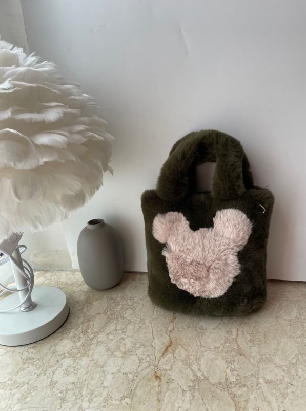 画像19: Mickey Mouse Fur Tote Shoulder Bag　ミッキーマウス ミッキーファートートショルダーバッグ (19)