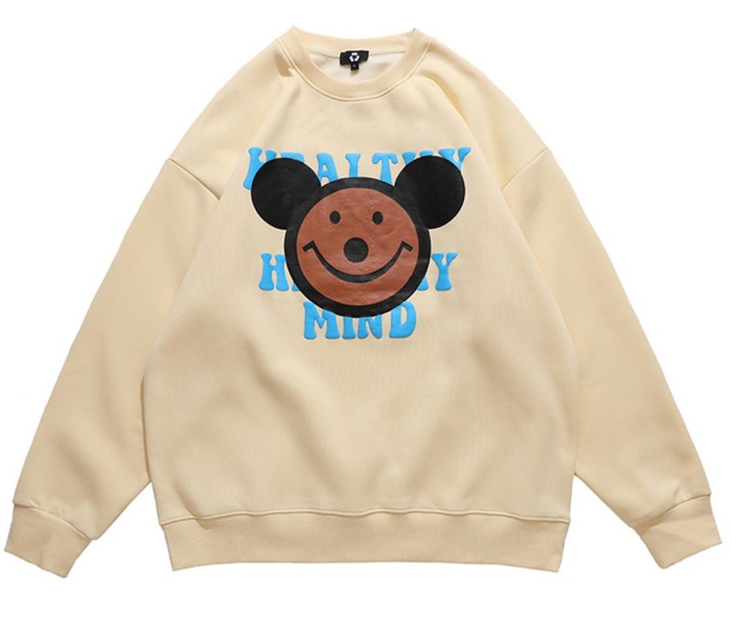 画像1: Unisex  Smile bear sweater　男女兼用 ユニセックス スマイルベアスウェットセーター (1)