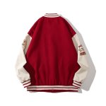 画像3: Circus embroidery BASEBALL JACKET baseball uniform jacket blouson  ユニセックス 男女兼用サーカス団刺繍 エンブレム  ヒップホップ スタジアムジャンパー スタジャン MA-1 ボンバー ジャケット ブルゾン (3)