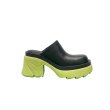 画像9: Baotou half-drag jelly color thick heel waterproof platform leather high-heeled shoes　包頭ハーフドラッグゼリーカラー厚底レザーハイヒールシューズ サンダル スリッパ (9)