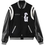 画像1: stitching embroidery BASEBALL JACKET baseball uniform jacket blouson  ユニセックス 男女兼用ステッチ刺繡 スタジアムジャンパー スタジャン MA-1 ボンバー ジャケット ブルゾン (1)