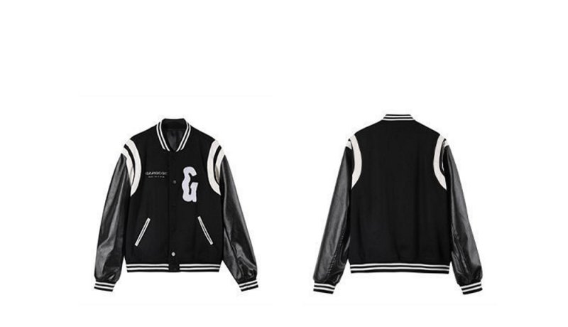 画像2: stitching embroidery BASEBALL JACKET baseball uniform jacket blouson  ユニセックス 男女兼用ステッチ刺繡 スタジアムジャンパー スタジャン MA-1 ボンバー ジャケット ブルゾン (2)