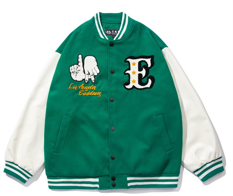 画像4: Westside classic car BASEBALL JACKET baseball uniform jacket blouson  ユニセックス 男女兼用 ウエストサイドクラシックカー刺繍 エンブレム  ヒップホップ スタジアムジャンパー スタジャン MA-1 ボンバー ジャケット ブルゾン (4)