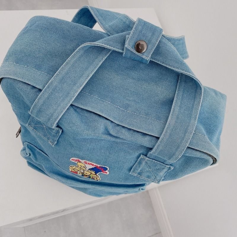 画像5:  Simpson family denim backpack tote shoulder  bag  ユニセックス男女兼用 シンプソンファミリーデニムバックパック リュック (5)
