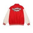 画像4: Baseball bat BASEBALL JACKET baseball uniform jacket blouson  ユニセックス 男女兼用 ベイスボールバット刺繍 エンブレム  ヒップホップ スタジアムジャンパー スタジャン MA-1 ボンバー ジャケット ブルゾン (4)