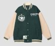 画像6: hit color BASEBALL JACKET baseball uniform jacket blouson  ユニセックス 男女兼用 ヒットカラー刺繍 エンブレム  ヒップホップ スタジアムジャンパー スタジャン MA-1 ボンバー ジャケット ブルゾン (6)