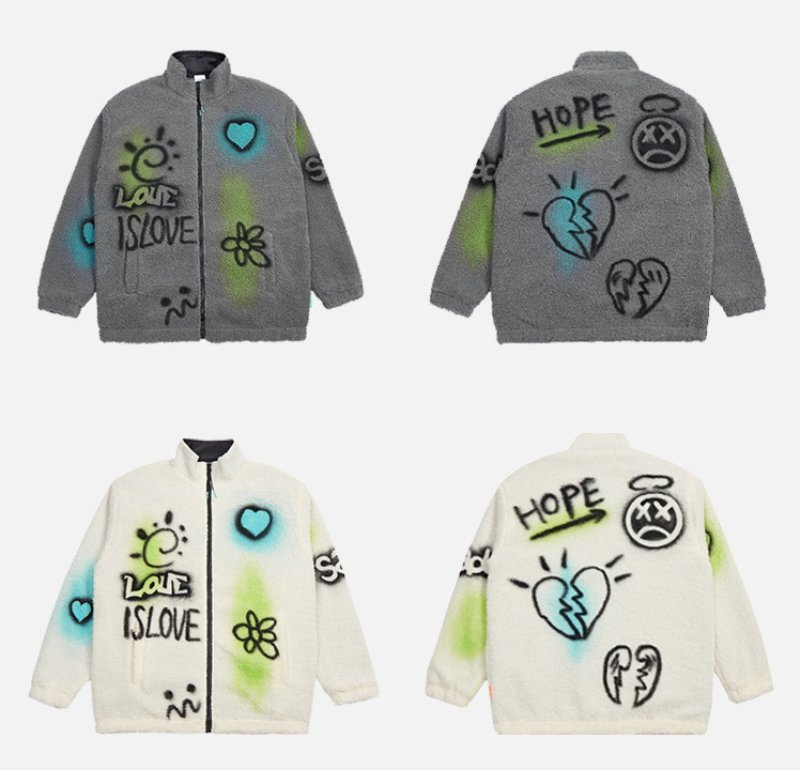 画像9: Ramfer graphic fleece jacket blouson  ユニセックス 男女兼用 ラムファーグラフィックフリースジャケット ブルゾン (9)