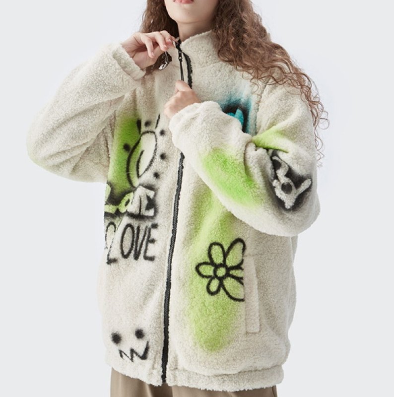 画像5: Ramfer graphic fleece jacket blouson  ユニセックス 男女兼用 ラムファーグラフィックフリースジャケット ブルゾン (5)