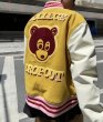 画像5: Casual Bear BASEBALL JACKET baseball uniform jacket blouson  ユニセックス 男女兼用 ベア 熊 刺繍 エンブレム  ヒップホップ スタジアムジャンパー スタジャン MA-1 ボンバー ジャケット ブルゾン (5)