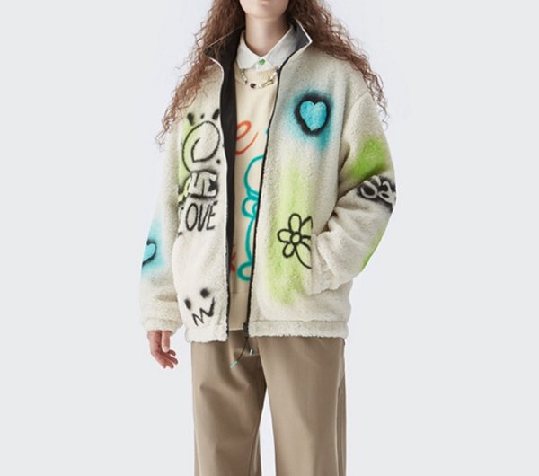画像6: Ramfer graphic fleece jacket blouson  ユニセックス 男女兼用 ラムファーグラフィックフリースジャケット ブルゾン (6)