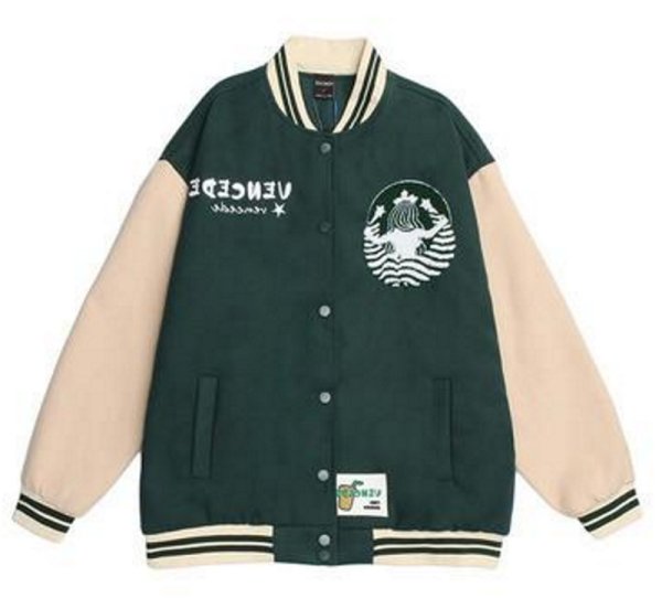 画像1: hit color BASEBALL JACKET baseball uniform jacket blouson  ユニセックス 男女兼用 ヒットカラー刺繍 エンブレム  ヒップホップ スタジアムジャンパー スタジャン MA-1 ボンバー ジャケット ブルゾン (1)