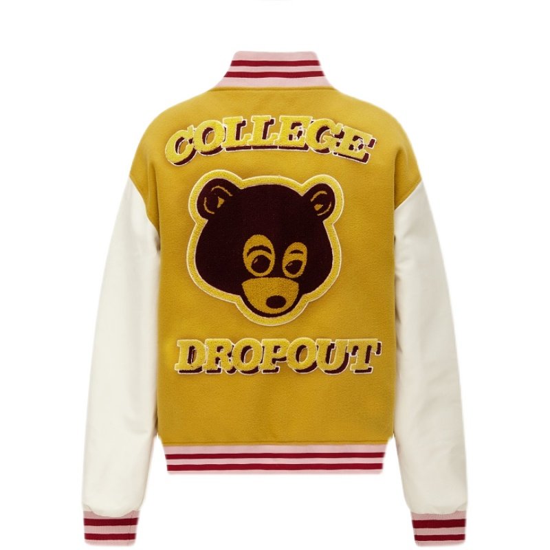 画像6: Casual Bear BASEBALL JACKET baseball uniform jacket blouson  ユニセックス 男女兼用 ベア 熊 刺繍 エンブレム  ヒップホップ スタジアムジャンパー スタジャン MA-1 ボンバー ジャケット ブルゾン (6)