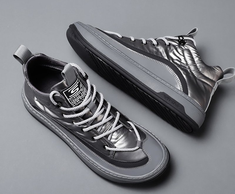 画像4:  Unisex Men's down cloth sneaker shoes  ユニセックス男女兼用 レースアップ ダウンクロススニーカー カジュアル シューズ (4)