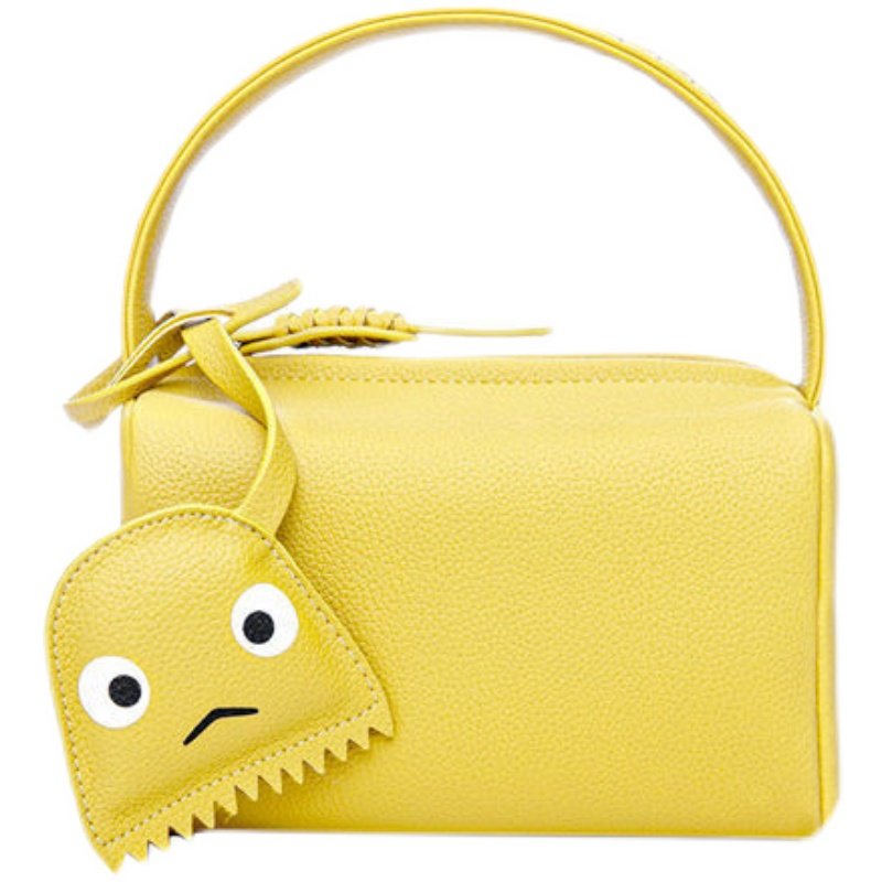 画像4:  Leather puffer pillow tote  bag　レザーピローボストン型トートバッグ (4)