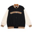 画像2: unbdns embroidered BASEBALL JACKET baseball uniform jacket blouson  ユニセックス 男女兼用 UNBDNSレターロゴ刺繍 ヒップホップ スタジアムジャンパー スタジャン MA-1 ボンバー ジャケット ブルゾン (2)