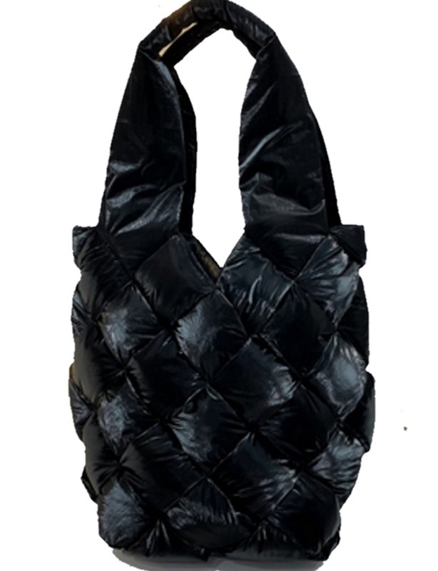 画像3: Down crochet tote shoulder bag  ダウン編み込み トート ショルダーバッグ (3)