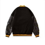 画像4: FLASH COLOR BATTLE V IBES ROGO BASEBALL JACKET baseball uniform jacket blouson  ユニセックス 男女兼用バトルV エンブレム  ヒップホップ スタジアムジャンパー スタジャン MA-1 ボンバー ジャケット ブルゾン (4)
