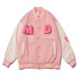 画像3: MD BASEBALL JACKET baseball uniform jacket blouson  ユニセックス 男女兼用 MD エンブレム  ヒップホップ スタジアムジャンパー スタジャン MA-1 ボンバー ジャケット ブルゾン (3)