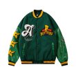 画像7: FLASH COLOR BATTLE V IBES ROGO BASEBALL JACKET baseball uniform jacket blouson  ユニセックス 男女兼用バトルV エンブレム  ヒップホップ スタジアムジャンパー スタジャン MA-1 ボンバー ジャケット ブルゾン (7)