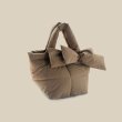 画像11: Ribbon down quilted tote shoulder bag　キルティング取り外し可能リボン付きトートショルダーバッグ (11)
