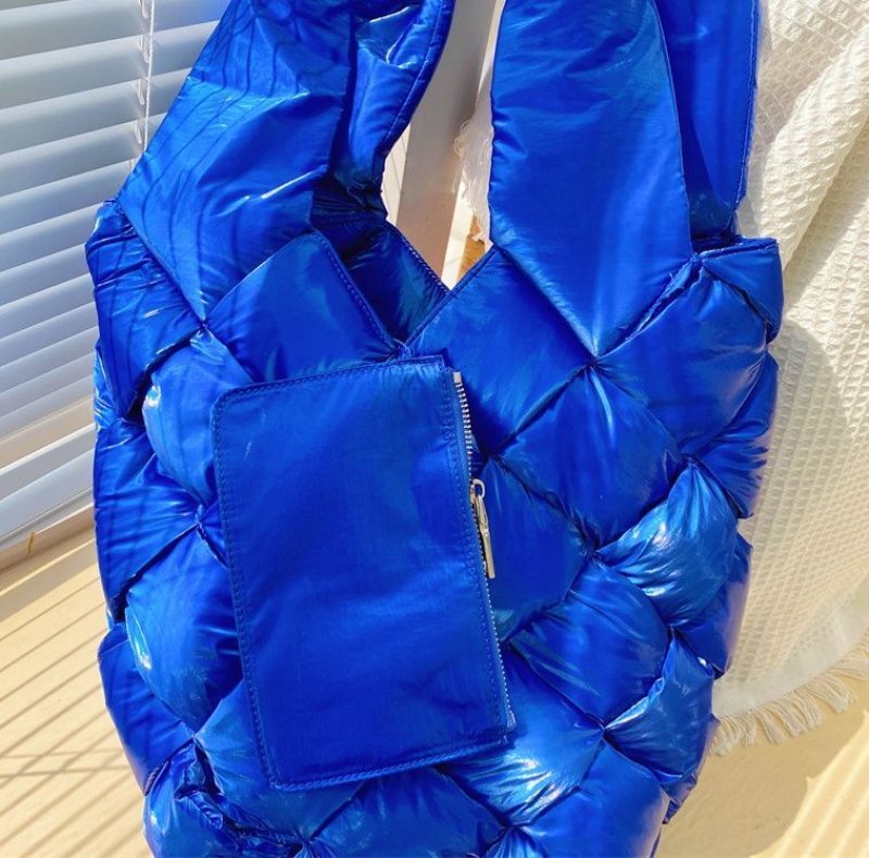 画像12: Down crochet tote shoulder bag  ダウン編み込み トート ショルダーバッグ (12)