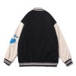 画像4: MD BASEBALL JACKET baseball uniform jacket blouson  ユニセックス 男女兼用 MD エンブレム  ヒップホップ スタジアムジャンパー スタジャン MA-1 ボンバー ジャケット ブルゾン (4)