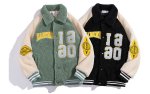画像1: Lamb velvet jacket BASEBALL JACKET baseball uniform jacket blouson  ユニセックス 男女兼用 フリース   スタジアムジャンパー スタジャン MA-1 ボンバー ジャケット ブルゾン (1)