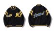 画像7: American pop BASEBALL JACKET baseball uniform jacket blouson  ユニセックス 男女兼用 アメリカンポップエンブレム  ヒップホップ スタジアムジャンパー スタジャン MA-1 ボンバー ジャケット ブルゾン (7)