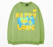 画像2: Unisex  Happy & Love Smile Print Sweat Pullover sweatshirt　 ユニセックス 男女兼用 ハッピー＆ラブスマイルプリントスウェット トレーナー (2)