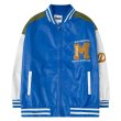 画像7: Leather letter logo embroidery BASEBALL JACKET baseball uniform jacket blouson  ユニセックス 男女兼用 レザー レターロゴ刺繡 スタジアムジャンパー スタジャン MA-1 ボンバー ジャケット ブルゾン (7)