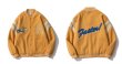 画像6: American pop BASEBALL JACKET baseball uniform jacket blouson  ユニセックス 男女兼用 アメリカンポップエンブレム  ヒップホップ スタジアムジャンパー スタジャン MA-1 ボンバー ジャケット ブルゾン (6)