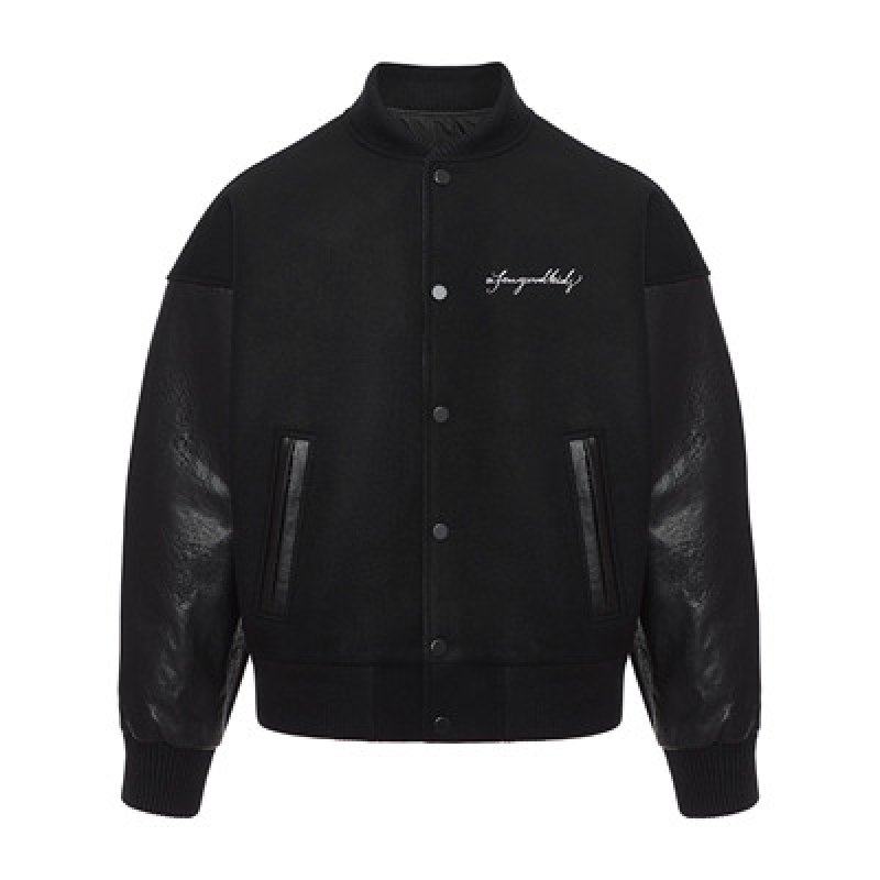 画像2: FFF DONCARE 3D CIRCLE LOGO College Jacket  ユニセックス 男女兼用 3D サークルロゴ ベースボールジャケット スタジャン  AFGK A FEW GOOD KIDS (2)
