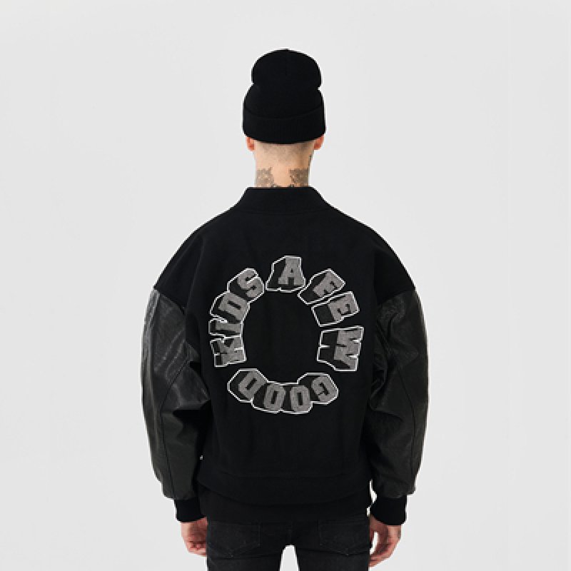 画像3: FFF DONCARE 3D CIRCLE LOGO College Jacket  ユニセックス 男女兼用 3D サークルロゴ ベースボールジャケット スタジャン  AFGK A FEW GOOD KIDS (3)