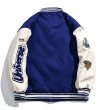 画像4: armband color matching embroidery BASEBALL JACKET baseball uniform jacket blouson  ユニセックス 男女兼用 アーム刺繡 スタジアムジャンパー スタジャン MA-1 ボンバー ジャケット ブルゾン (4)