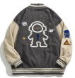 画像1: NASA astronaut corduroy baseball uniform  BASEBALL JACKET baseball uniform jacket blouson  ユニセックス 男女兼用NASA ナサ コーデュロイ 宇宙飛行士刺繡スタジアムジャンパー スタジャン MA-1 ボンバー ジャケット ブルゾン (1)