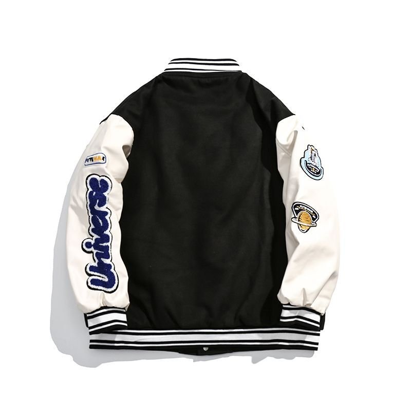 画像5: armband color matching embroidery BASEBALL JACKET baseball uniform jacket blouson  ユニセックス 男女兼用 アーム刺繡 スタジアムジャンパー スタジャン MA-1 ボンバー ジャケット ブルゾン (5)