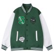 画像2: Little Nili vibe style baseball uniform  BASEBALL JACKET baseball uniform jacket blouson  ユニセックス 男女兼用 リトルニリバイブ刺繡 スタジアムジャンパー スタジャン MA-1 ボンバー ジャケット ブルゾン (2)