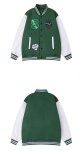画像4: Little Nili vibe style baseball uniform  BASEBALL JACKET baseball uniform jacket blouson  ユニセックス 男女兼用 リトルニリバイブ刺繡 スタジアムジャンパー スタジャン MA-1 ボンバー ジャケット ブルゾン (4)