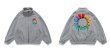 画像6: Circle Rainbow Embroidery Fleece Jacket blouson  ユニセックス 男女兼用 サークルレインボー刺繡フリースジャケット  ブルゾン (6)